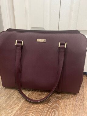 Kate Spade Women’s Plum Tote Bag with Gold Accents
